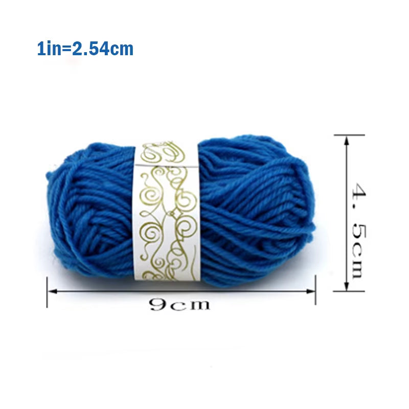 12-Piece Set of Soft Handmade Knitting Yarn - Thick Crochet Wool Line