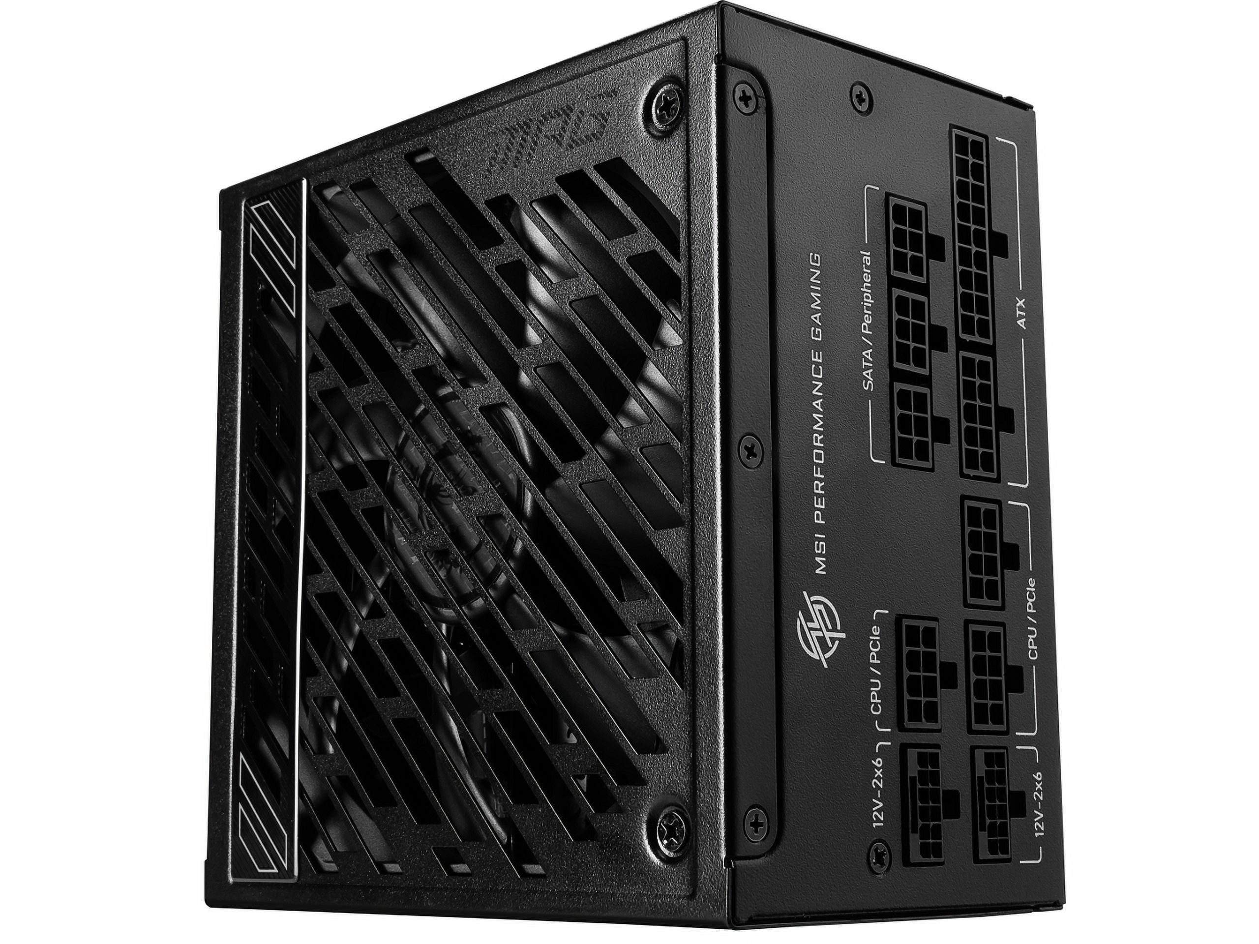 MSI MPG A1000GS PCIE5, Fully Modular Gaming 1000W Power Supply, 80+ Gold, Dual 12V-2X6 Cables, Server-Grade Capacitor, ATX 3.1 & Pcie 5.1 Ready, Low-Noise, Semi Digital, 10 Year Warranty