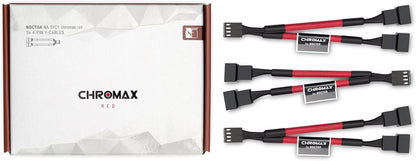 Noctua NA-SYC1 Chromax.Black, 4 Pin Y-Cables for PC Fans (Black)