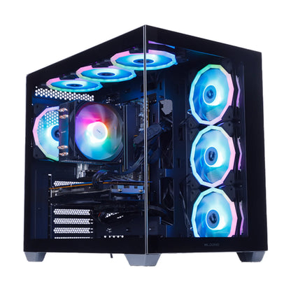 Gaming Desktop PC - AMD Ryzen 5 5500, Radeon RX 6600 8GB, 1TB SSD, 16GB RAM, 650W Power Supply, Windows 11, Wi-Fi, Black