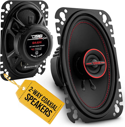 DS18 GEN-X6.5C Component Set - 6.5", 2-Way, 150W Max, 50W RMS, Black Paper Cone, Tetorn Dome Tweeters, 4 Ohms - Clarity Unparalled by Other Speakers in Their Class (2 Speakers)