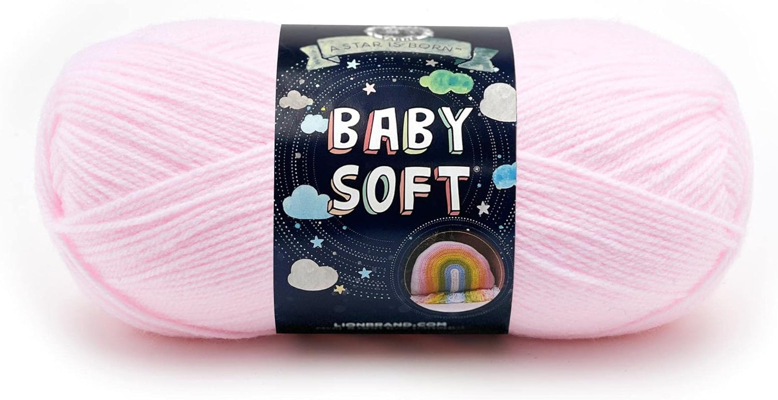 Lion Brand Yarn Baby Soft Blanket Yarn for Crocheting, Knitting, and Crafts, Lemonade, Set of 3