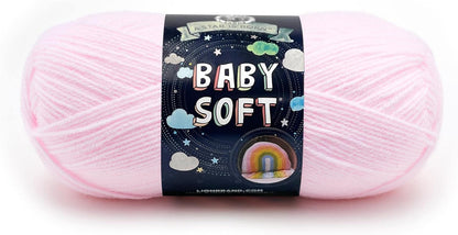 Lion Brand Yarn Baby Soft Blanket Yarn for Crocheting, Knitting, and Crafts, Lemonade, Set of 3