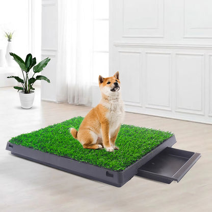 2-Pack Realistic Synthetic Grass Mat for Pet Potty Training - Indoor/Outdoor Dog Turf Patch Carpet