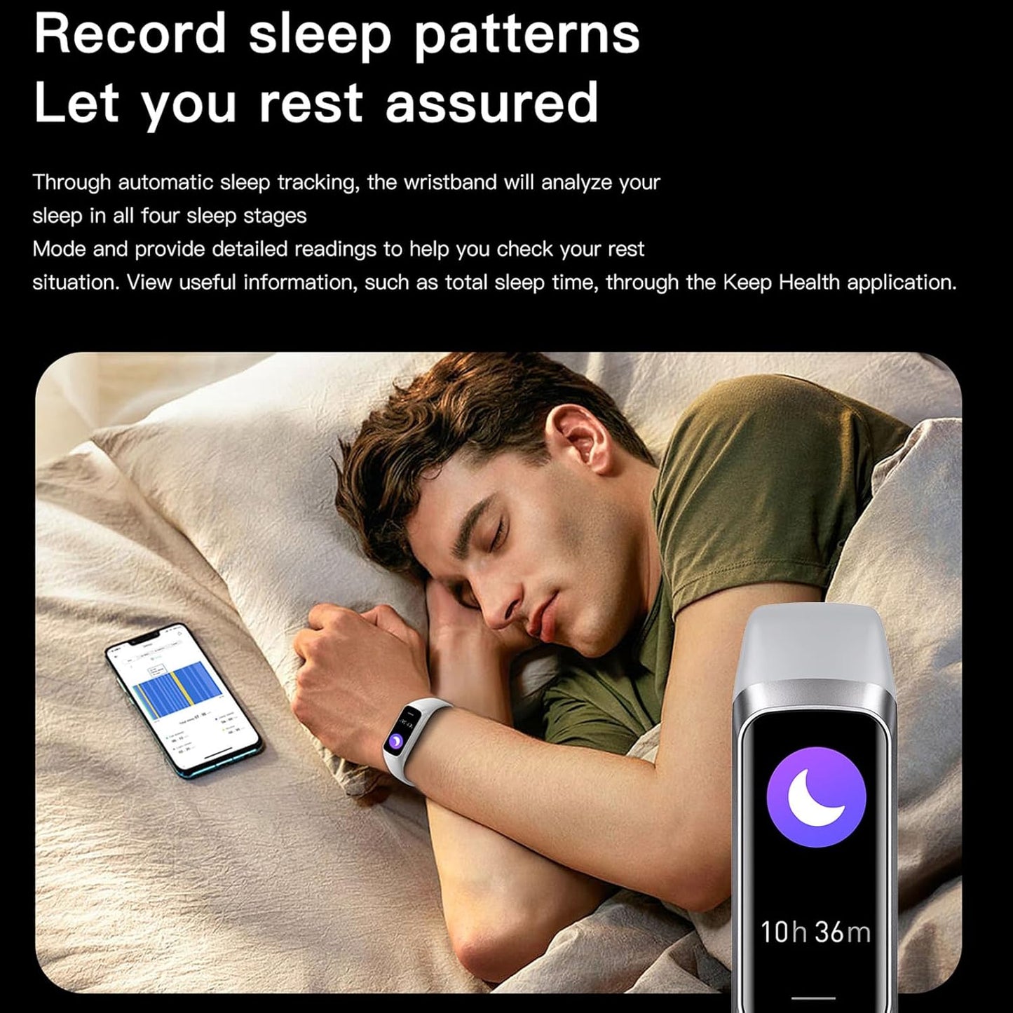 Health and Fitness Tracker for Men and Women - AMOLED Display, Slim Design, 25 Sports Modes, Heart Rate and Blood Pressure Monitoring, Alarm, Stopwatch, Timer, Calories Burned, IP68 Waterproof