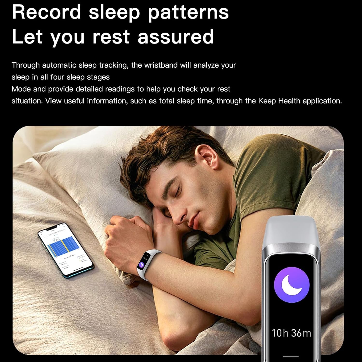 Health and Fitness Tracker for Men and Women - AMOLED Display, Slim Design, 25 Sports Modes, Heart Rate and Blood Pressure Monitoring, Alarm, Stopwatch, Timer, Calories Burned, IP68 Waterproof