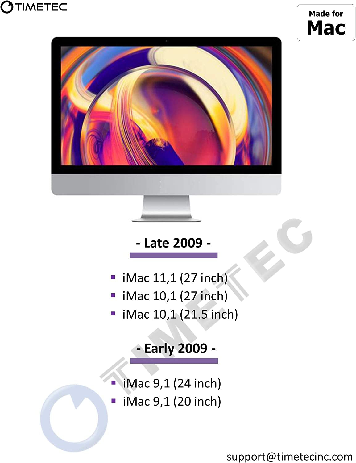 Timetec 4GB Compatible for Apple DDR3 1067Mhz / 1066Mhz PC3-8500 CL7 Dual Rank for Mac Book, Mac Book Pro, Imac, Mac Mini (Late 2008, Early/Mid/Late 2009, Mid 2010) SODIMM Memory MAC RAM Upgrade