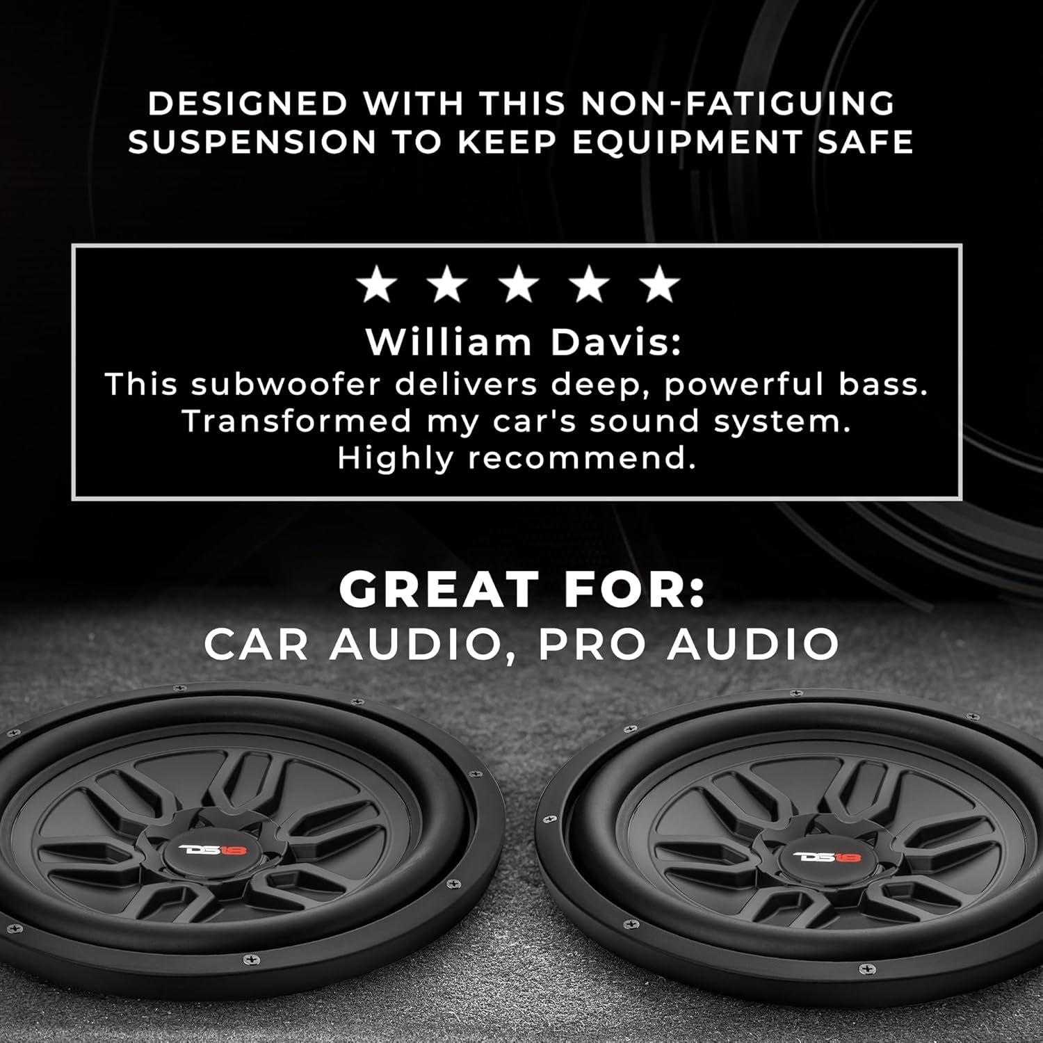 DS18 SLC-MD12.4D Car Subwoofer 12" 1000 Watts Max Power 250 Watts RMS Dual Voice Coil 4 Ohms. Easy Mounting. Loud Bass for Vehicle Stereo Sound System - 1 Speaker