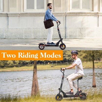 800W Electric Scooter for Adults with Seat, 12.5Ah Battery, 3 Speed Settings, Capable of 28 MPH and 32 Miles Range