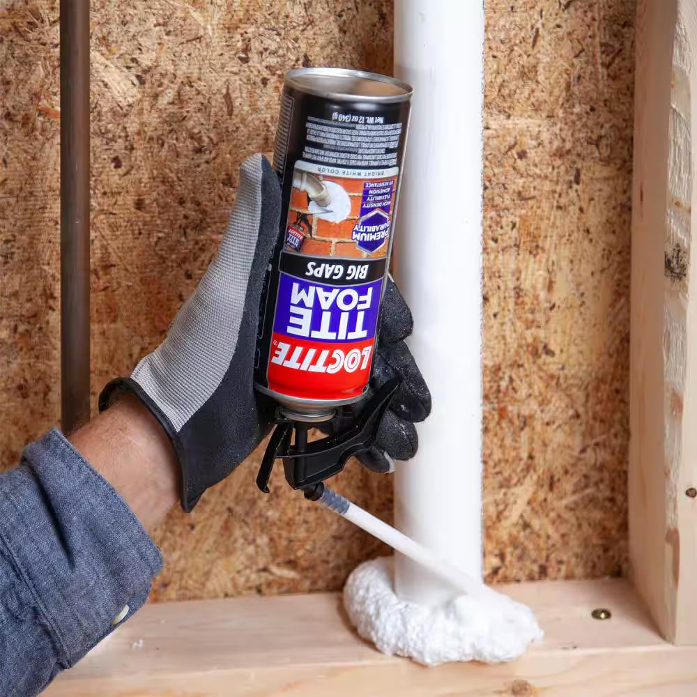 TITE FOAM Big Gaps Spray Foam, Bright White, 12 Oz. Can, Insulating Spray Foam Sealant