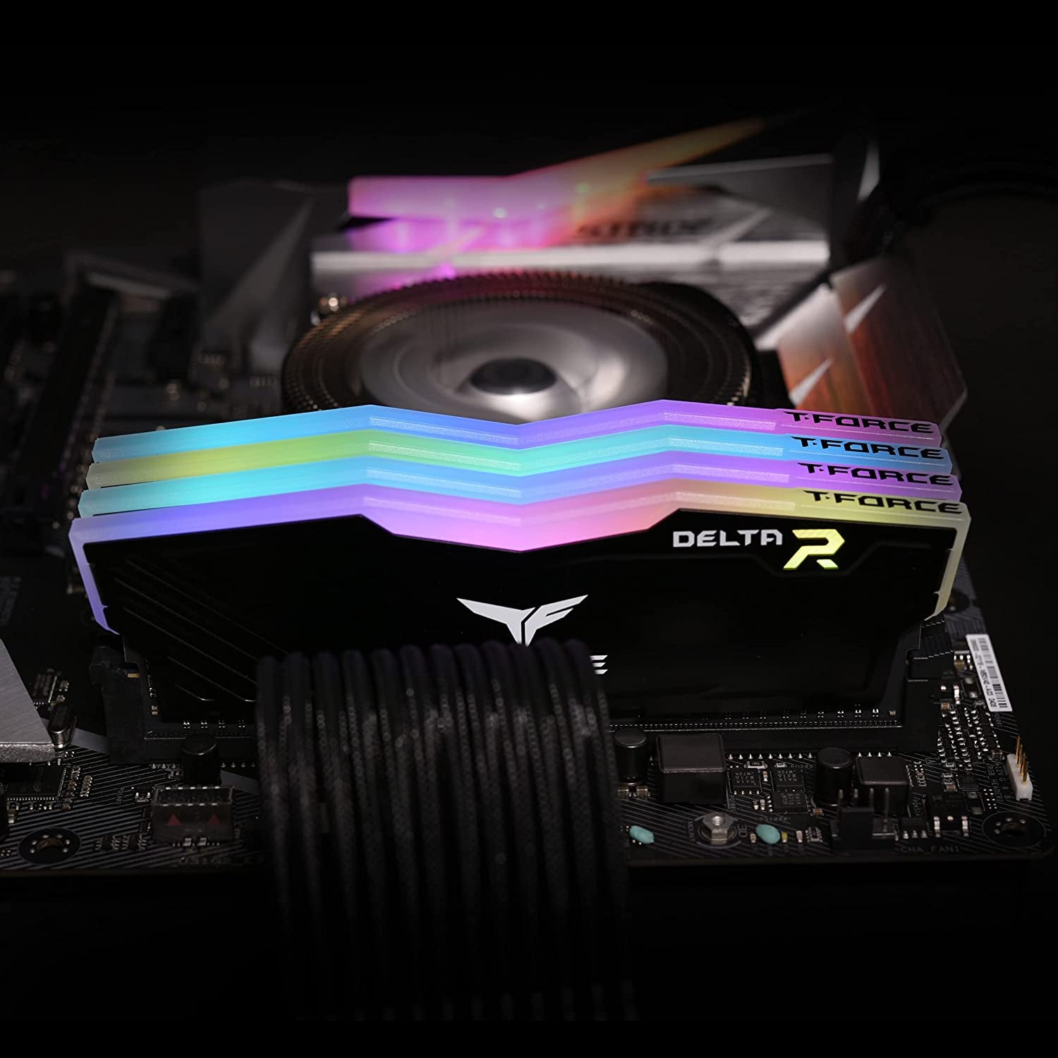 TEAMGROUP T-Force Delta RGB DDR4 16GB (2X8Gb) 3200Mhz (PC4-25600) CL16 Desktop Memory Module Ram Black - TF3D416G3200HC16CDC01