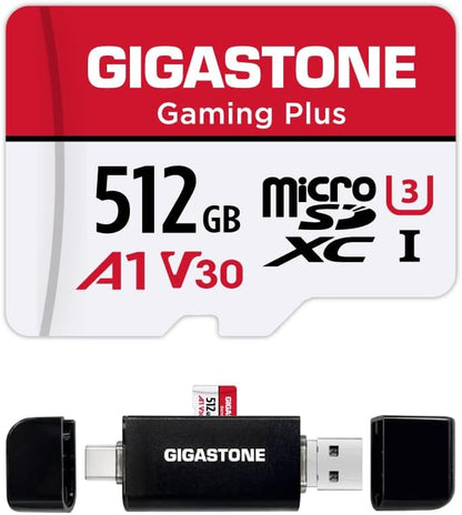 Gigastone 256GB Camera plus Series Memory Card, Read Speed up to 100Mb/S. Ideal for Full HD Video Gopro Drone Android Camera, A1 Micro SDXC Card with Mini Case and SD Adapter.