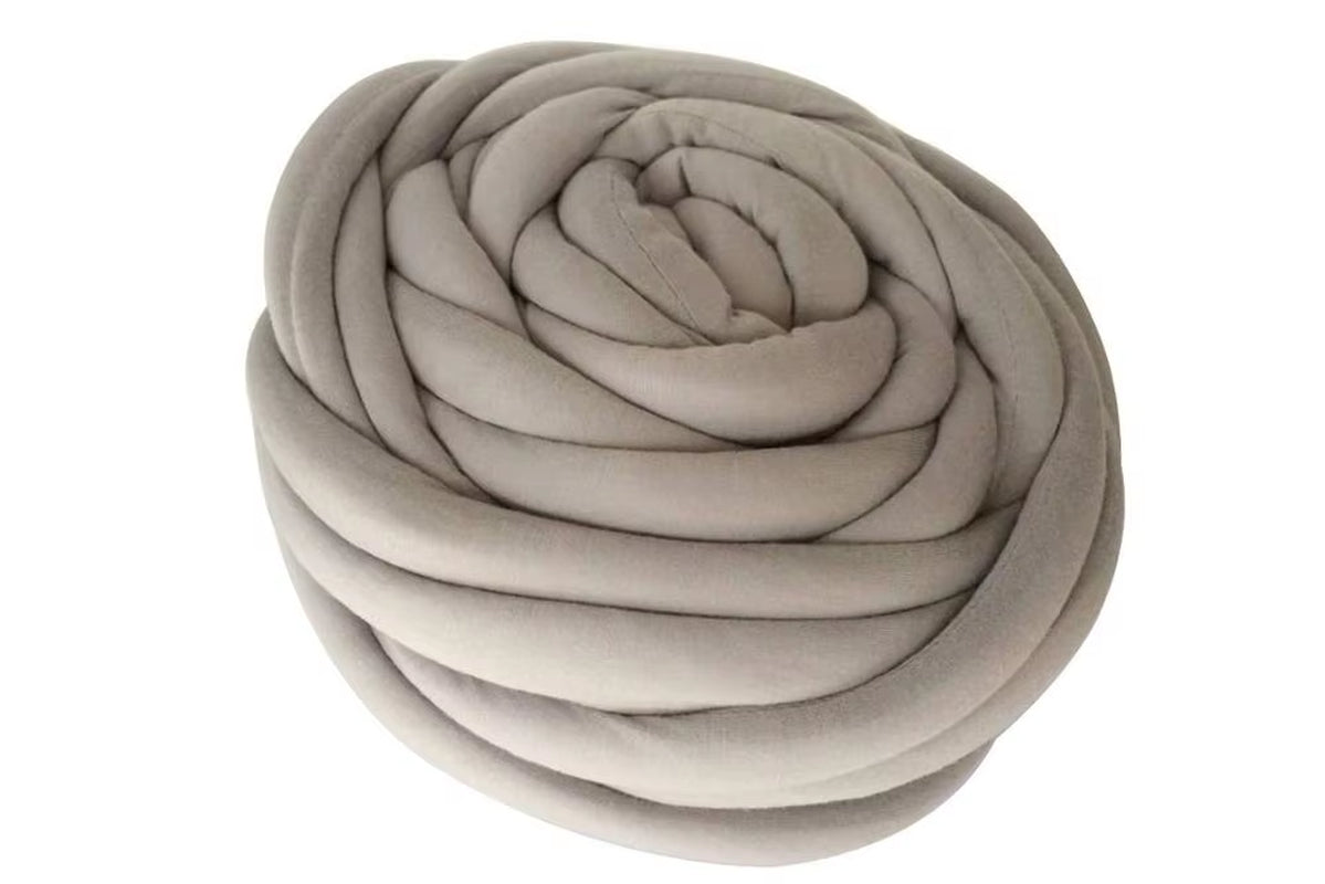 Washable Super Chunky Hand Knitting Yarn - Cotton Tube Yarn, Merino Wool Alternative, Pet Friendly, 250G