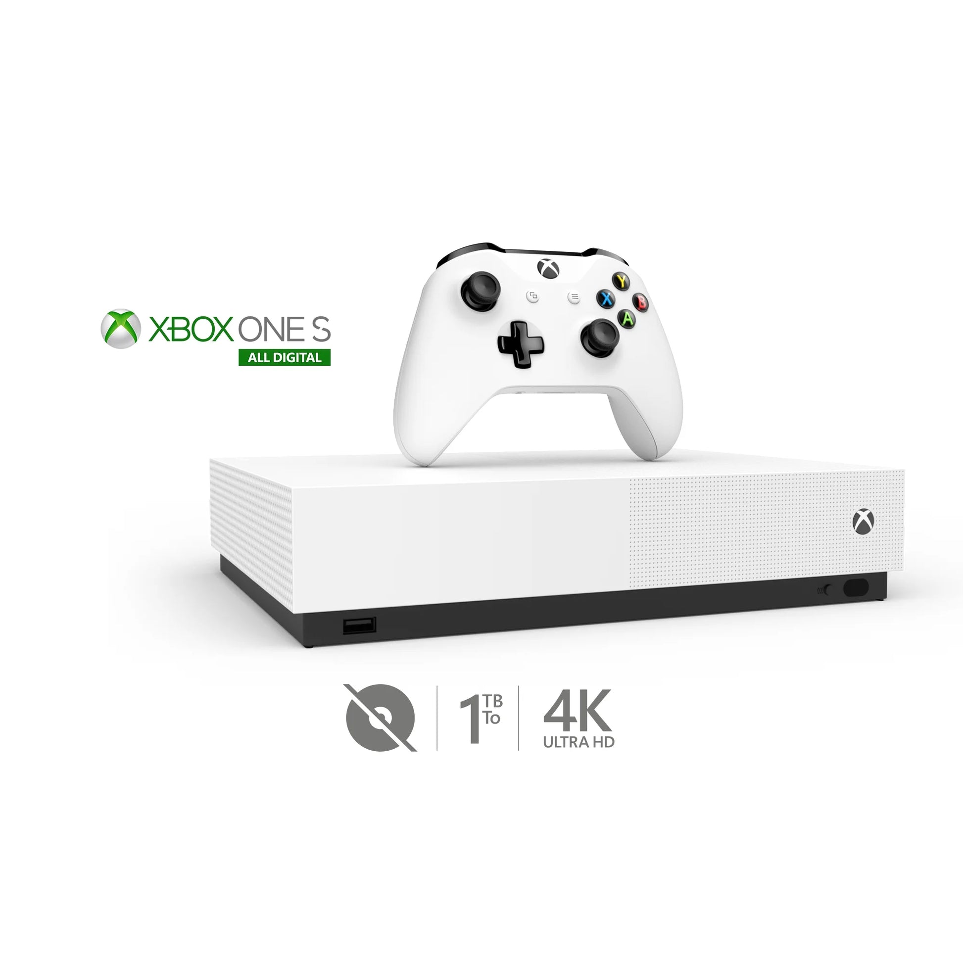 Xbox One S 1TB All Digital Edition with 3 Games Bundle (Disc-Free Gaming), White[Previous Generation]