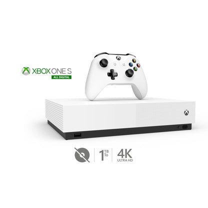 Xbox One S 1TB All Digital Edition with 3 Games Bundle (Disc-Free Gaming), White[Previous Generation]