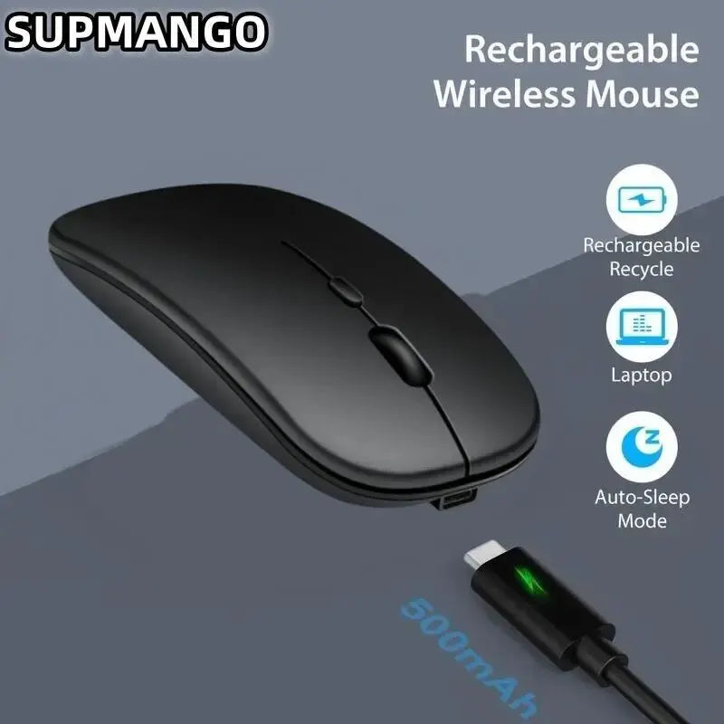 Rechargeable Wireless Gaming Mouse Portable Ergonomic Quiet and Magical Suitable for Portable Computers Tablets IPAD Phone