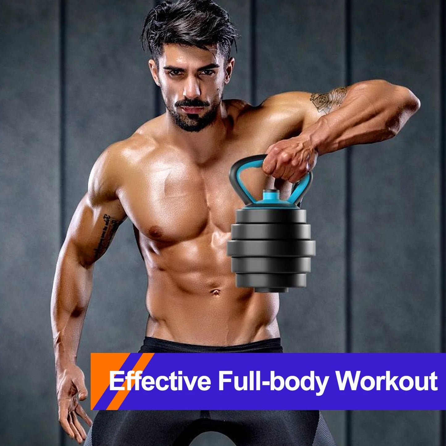 45 lbs 4-in-1 Adjustable Dumbbell Set with Kettlebells, Push-Up Stand, and Barbell Options