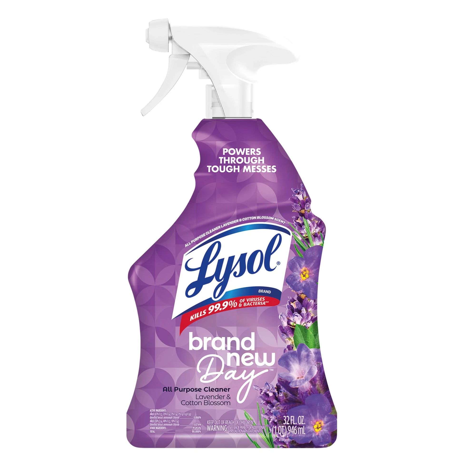 All-Purpose Cleaner and Disinfectant Spray, Lavender & Cotton Blossom Scent, 32 oz